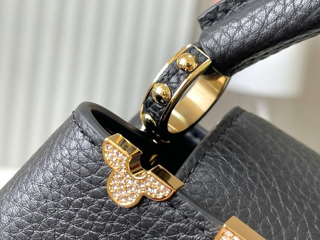 Louis Vuitton Capucines nano M24583 black&Crystal