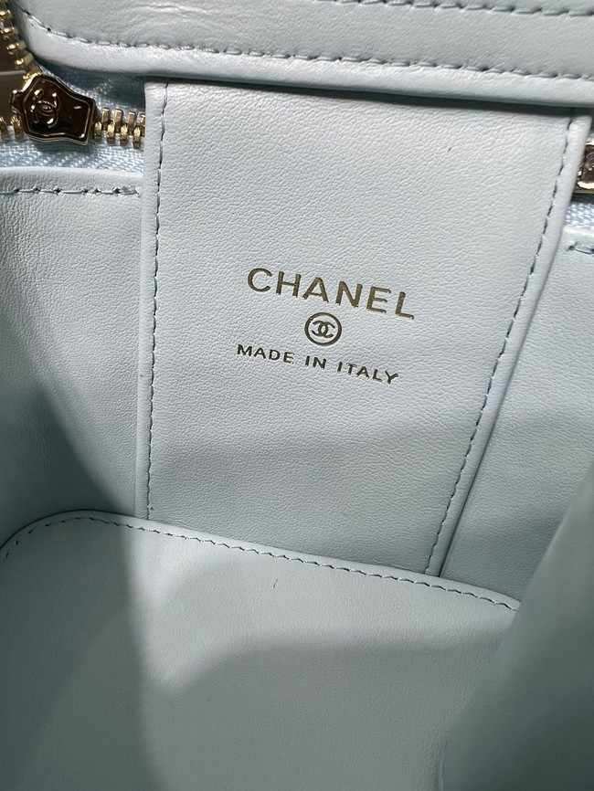 CHANEL Classic Small Vanity with Chain AP1340 blue