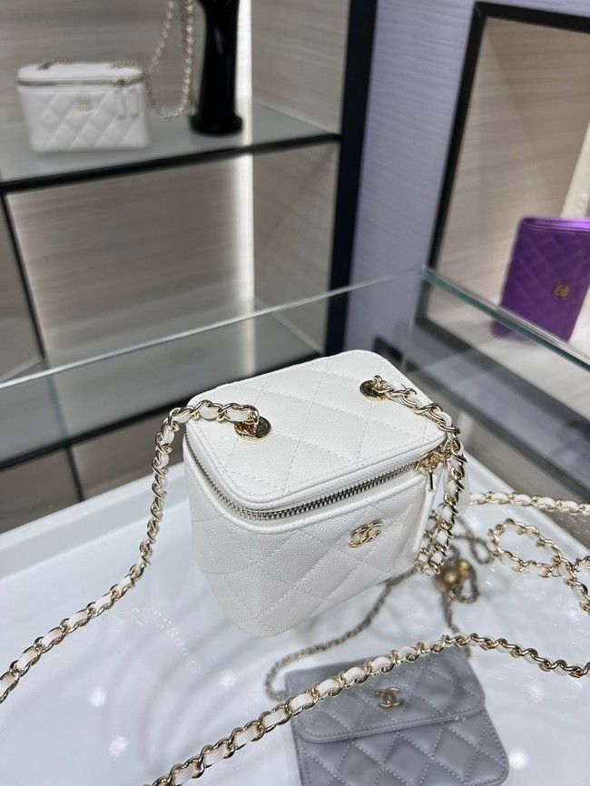 CHANEL Classic Small Vanity with Chain AP1340 white