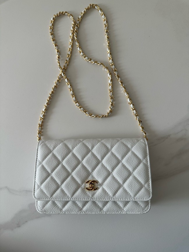Chanel Classic Wallet On Chain Grained Calfskin AP4241-17
