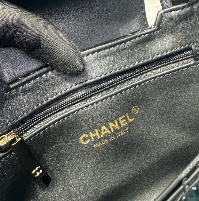 Chanel MINI SHOPPING BAG Patent leather AS4416 black