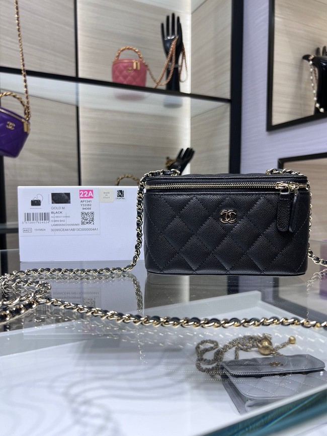 CHANEL Classic Small Vanity with Chain AP1341 black