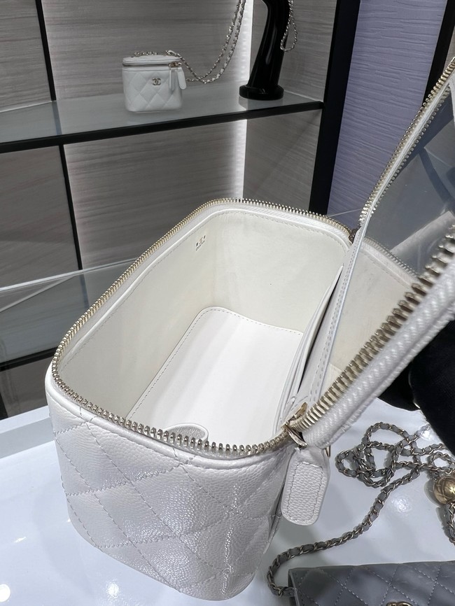 CHANEL Classic Small Vanity with Chain AP1341 white