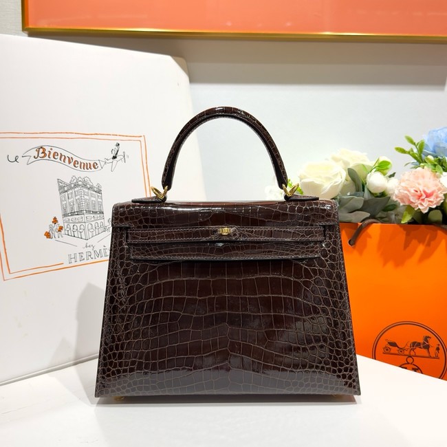 Hermes Kelly Shoulder Bags Nile crocodile leather KL3598-19