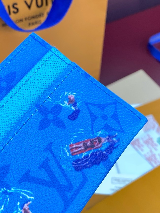 Louis Vuitton Double Card Holder M14864 Blue lagoon