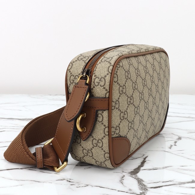 GUCCI GG CANVAS SMALL CROSSBODY BAG 821216 brown
