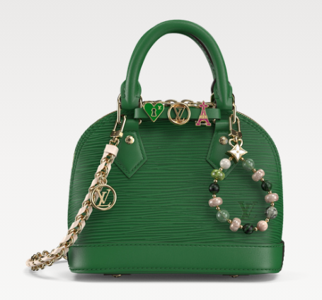 Louis Vuitton Alma Mini LV&I CUSTOMIZABLE K00015 green