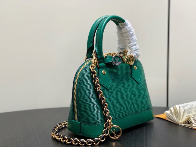 Louis Vuitton Alma Mini LV&I CUSTOMIZABLE K00015 green