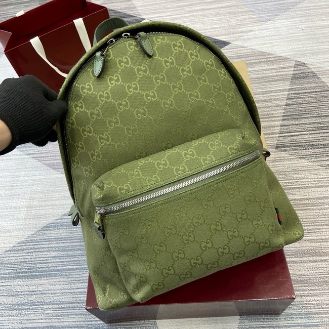 GUCCI GG canvas medium backpack 834464 Forest green