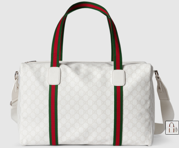 Gucci Medium duffle bag with Web 799871 white