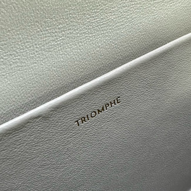 Celine CHAIN SHOULDER BAG TRIOMPHE IN SHINY CALFSKIN 197992 white