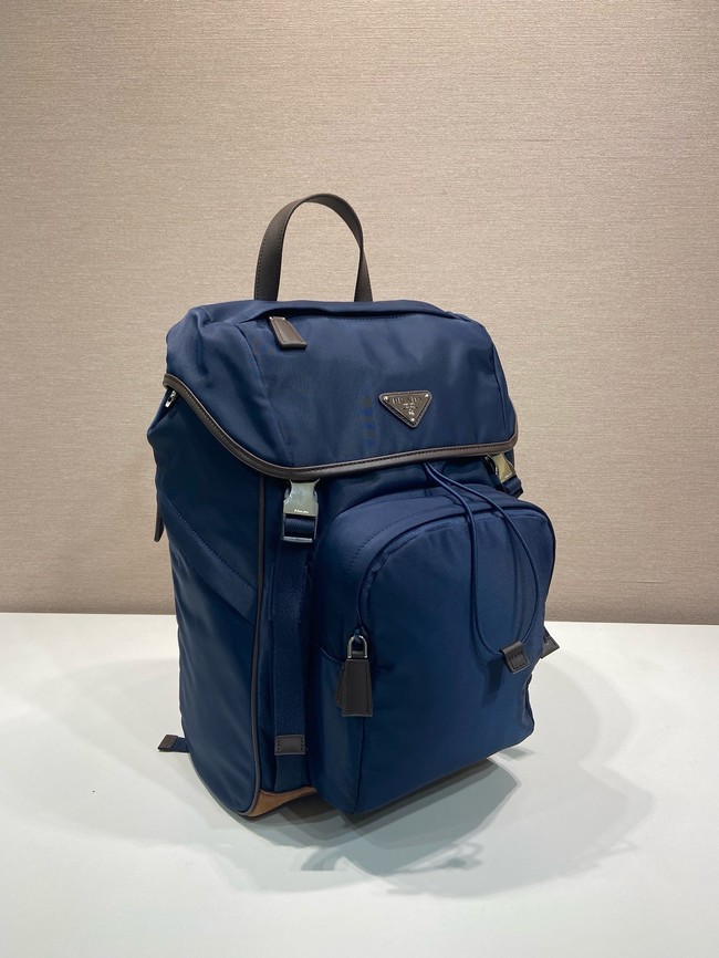Prada Re-Nylon and Saffiano leather backpack 2VZ135 blue