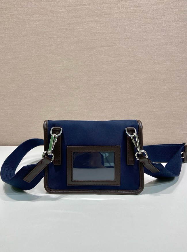 Prada Re-Nylon and Saffiano leather smartphone case 2ZH108 blue