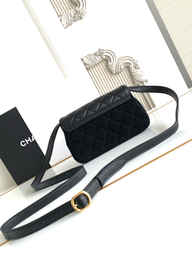 Chanel MINI FLAP BAG AS4677 BLACK