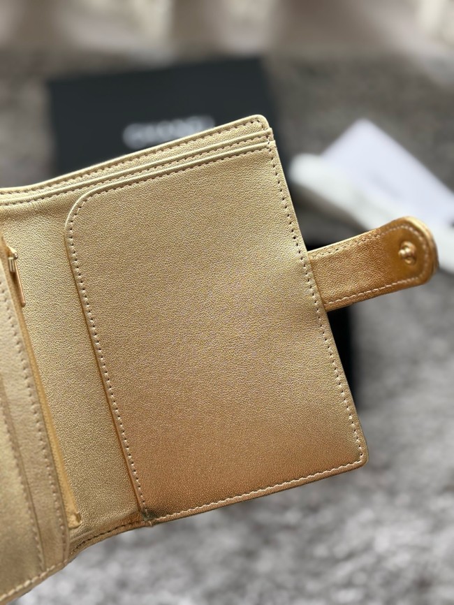 Chanel Passport Holder Lambskin 96066 gold