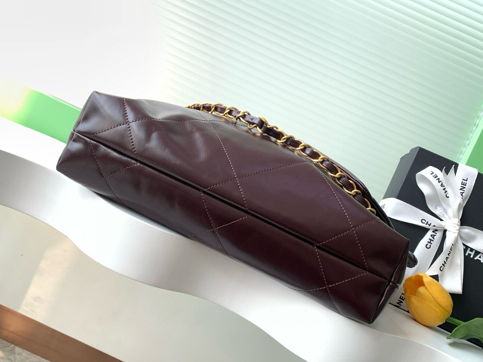 CHANEL 22 MINI HANDBAG AS3260 Dark Brown CHANEL 22 MINI HANDBAG AS3260 Dark Brown