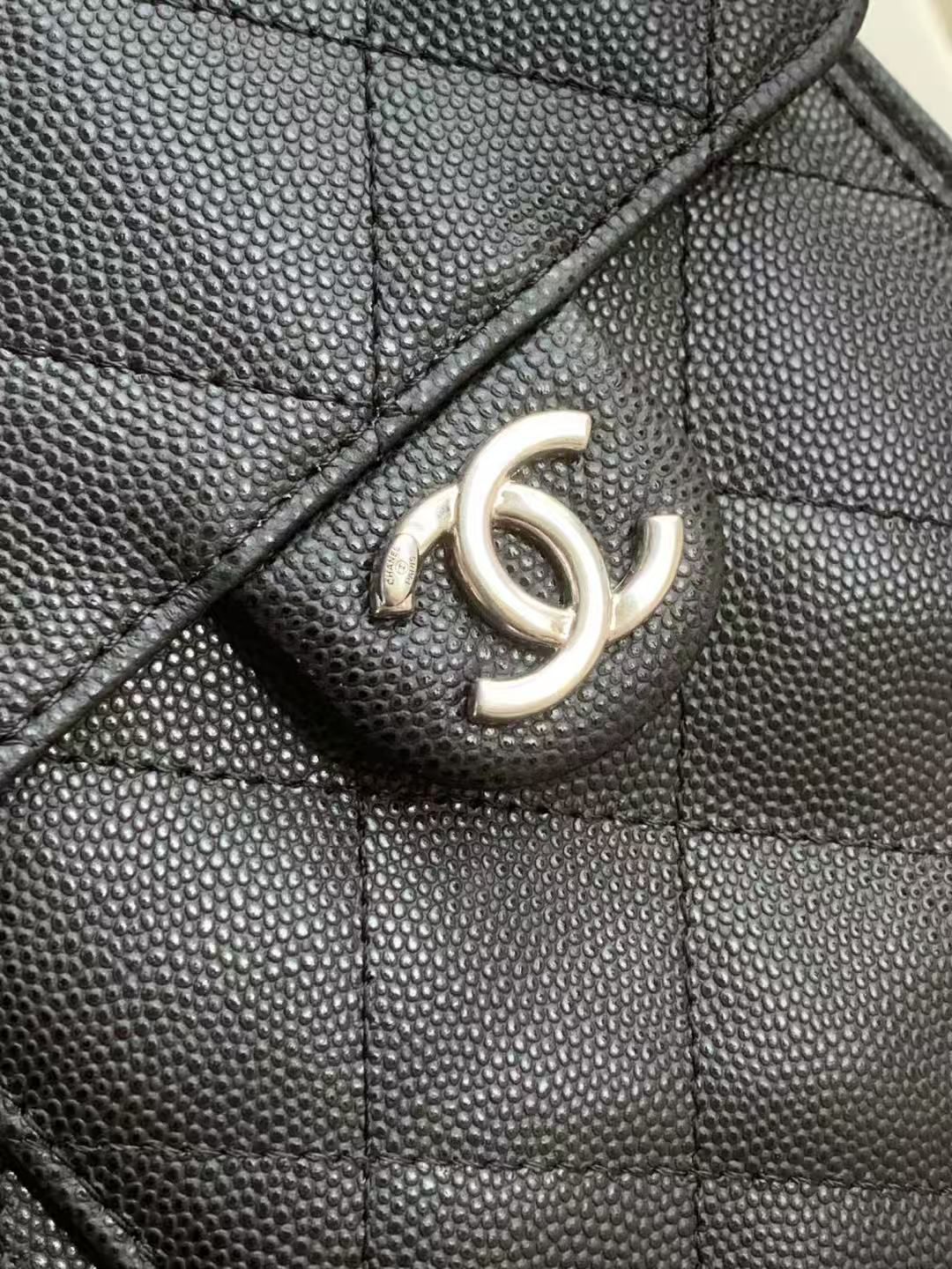 CHANEL 25 SMALL HANDBAG AS5293 Black&Silver-Tone