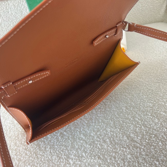 Goyard Calfskin Leather Shoulder Bag 55698 brown