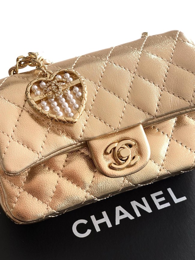 Chanel Classic Mini Bag with hook AP4760 gold