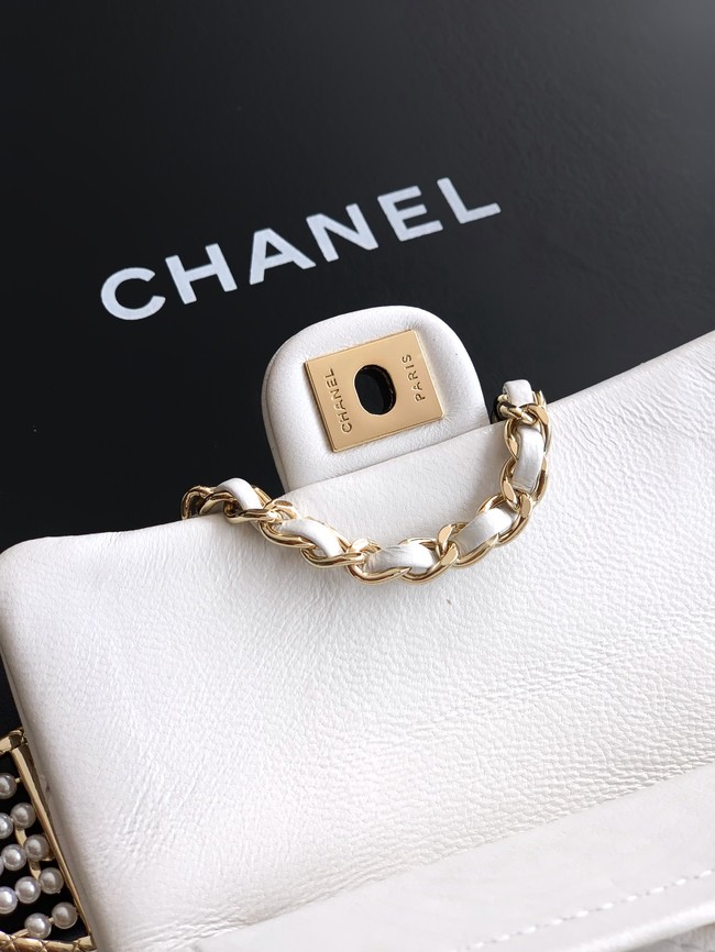 Chanel Classic Mini Bag with hook AP4760 white