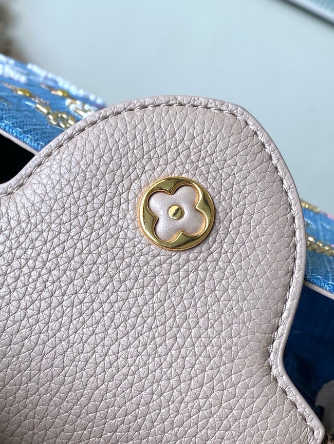Louis Vuitton Capucines BB M12947 gray&Denim Blue