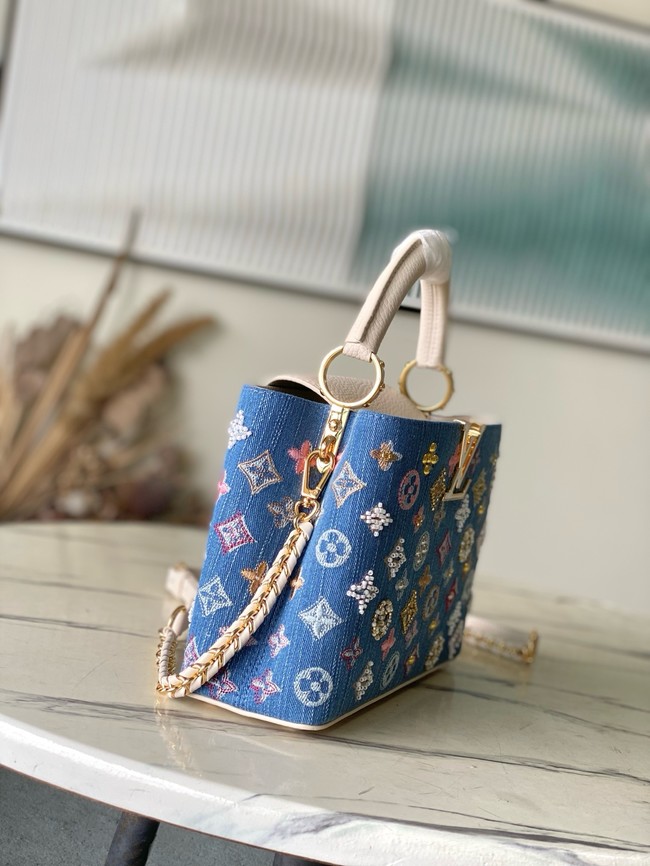 Louis Vuitton Capucines BB M12947 white&Denim Blue