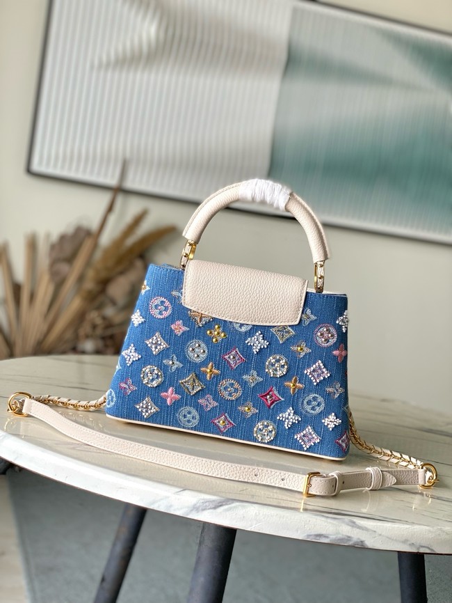 Louis Vuitton Capucines BB M12947 white&Denim Blue