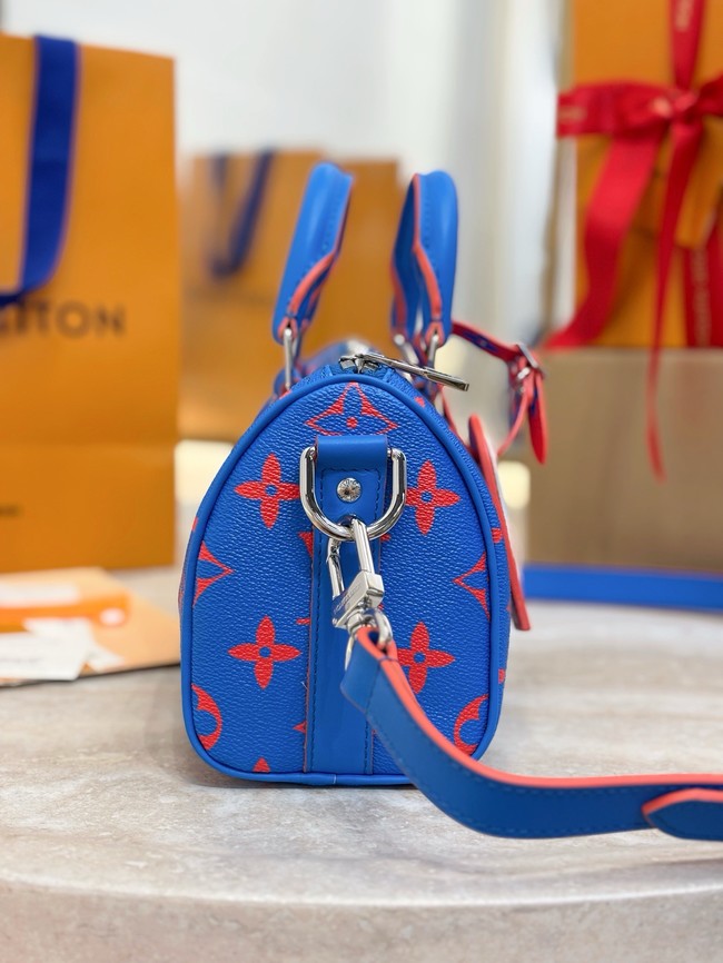 Louis Vuitton Keepall Bandouliere 25 M14989 Blu&Red