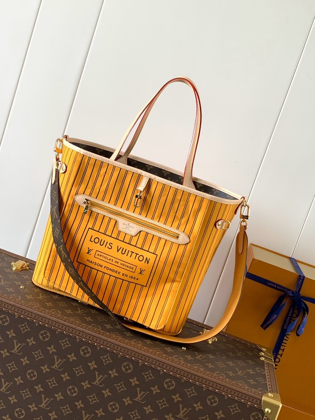 Louis Vuitton Neverfull Bandouliere Inside Out MM M12257 Monogram&Jaune Safran