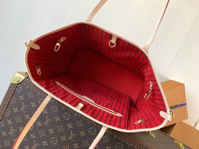 Louis Vuitton Neverfull Bandouliere Inside Out MM M12257 Monogram&red
