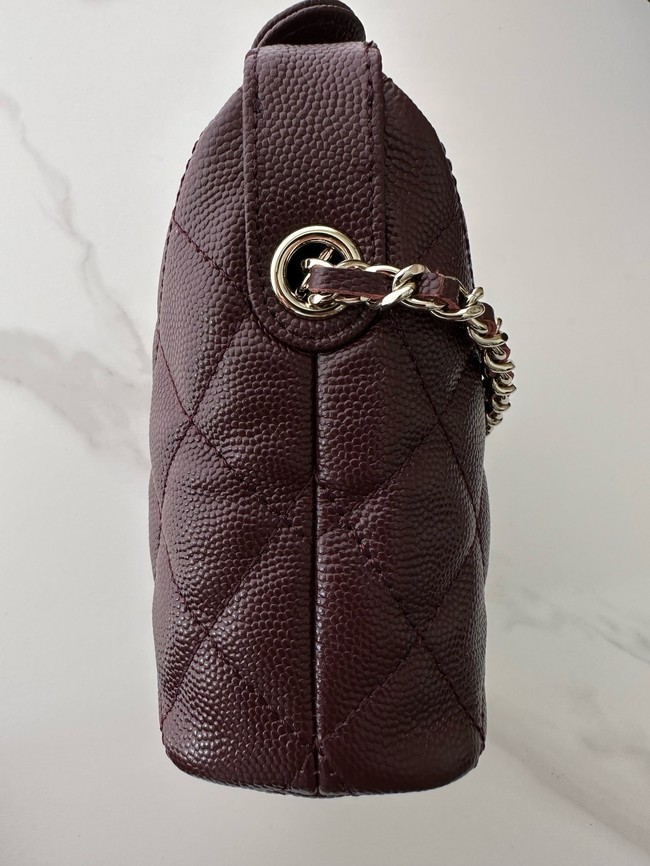 Chanel MINI Shoulder Bag Calfskin AS4386 burgundy