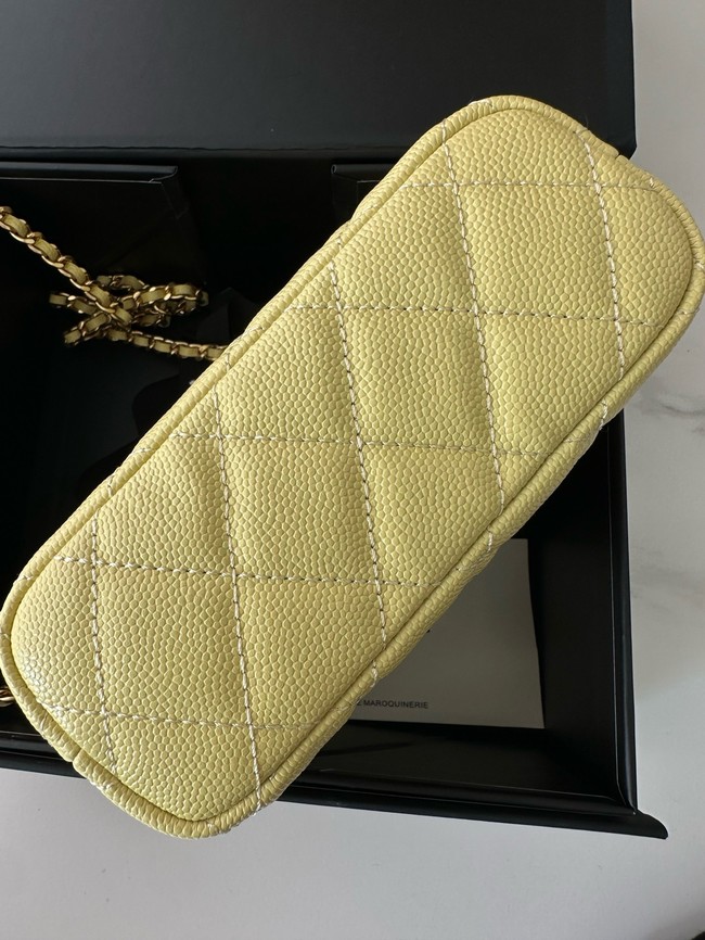 Chanel MINI Shoulder Bag Calfskin AS4386 yellow