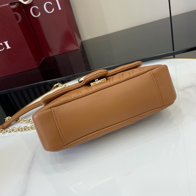 Gucci GG Marmont small shoulder bag 837280 brown