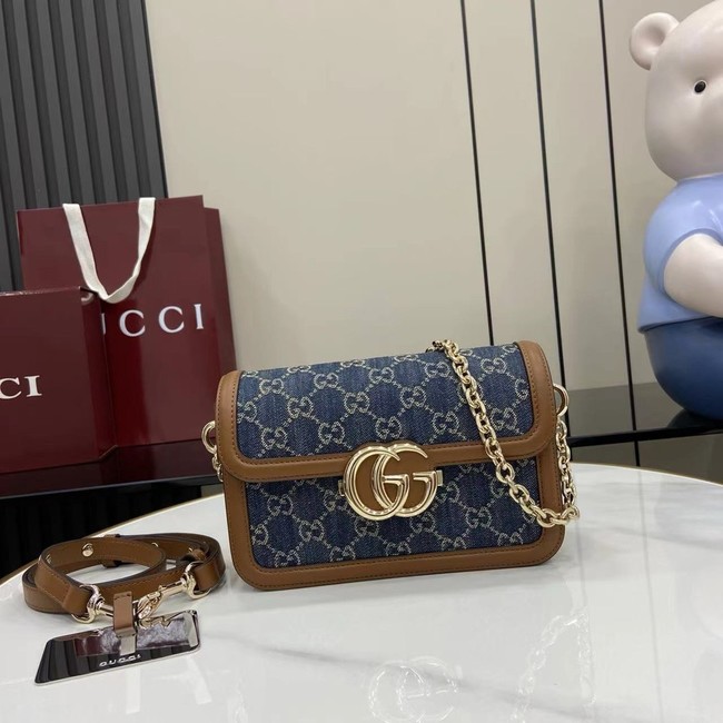 Gucci Go small shoulder bag 826761 Denim blue