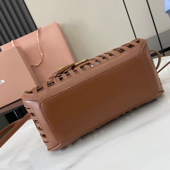 MIUMIU Leather basket 5BA294 tan