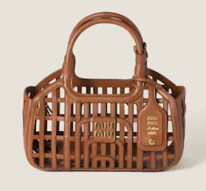 MIUMIU Leather basket 5BA294 tan
