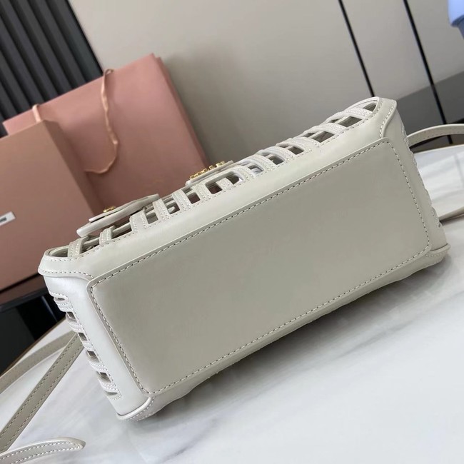 MIUMIU Leather basket 5BA294 white