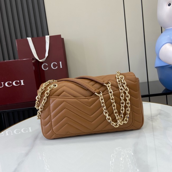 Gucci GG Marmont medium shoulder bag 837267 Brown