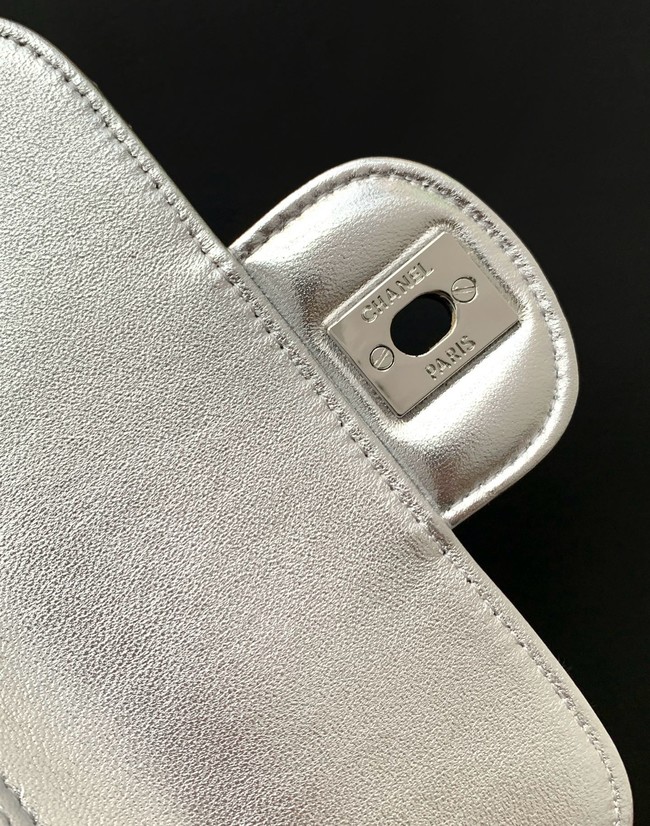 CHANEL Lambskin Heart Bag AS5764 Silvery