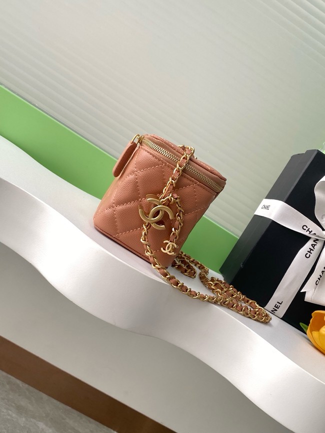 CHANEL MINI CLUTCH Grained Calfskin AP3940 brown