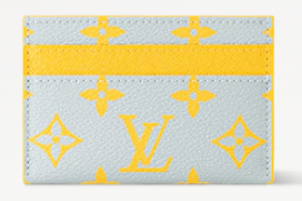Louis Vuitton Double Card Holder M14771 Gray&Yellow
