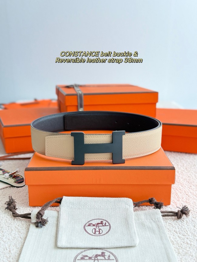 Hermes Epsom calfskin double-sided leather belt 65990