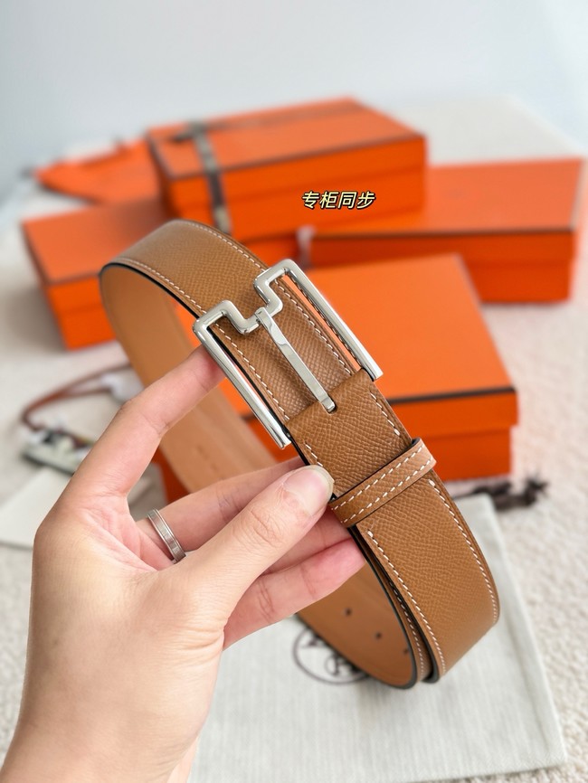 Hermes Epsom calfskin leather belt 66006