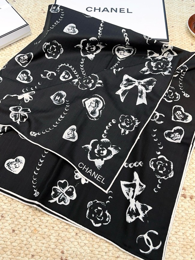 Chanel Square Scarf Silk Jacquard XT264