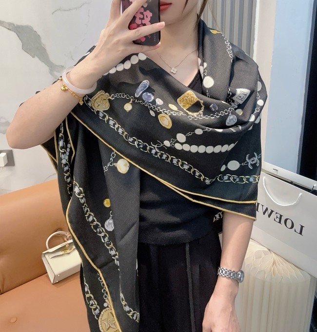 Chanel Square Scarf Silk Jacquard XT266