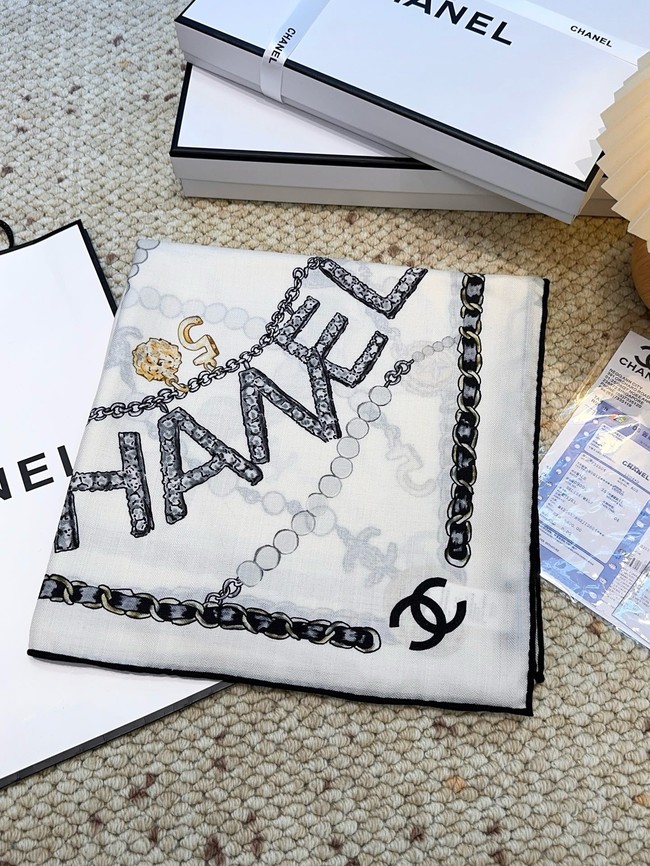 Chanel Square Scarf Silk Jacquard XT267
