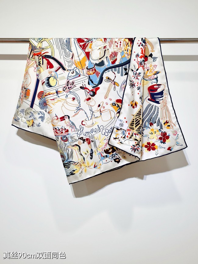 Hermes Shawl Cashmere and Silk Jacquard KY094