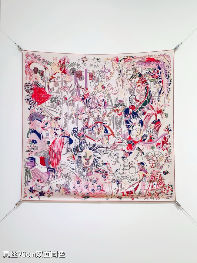 Hermes Shawl Cashmere and Silk Jacquard KY095