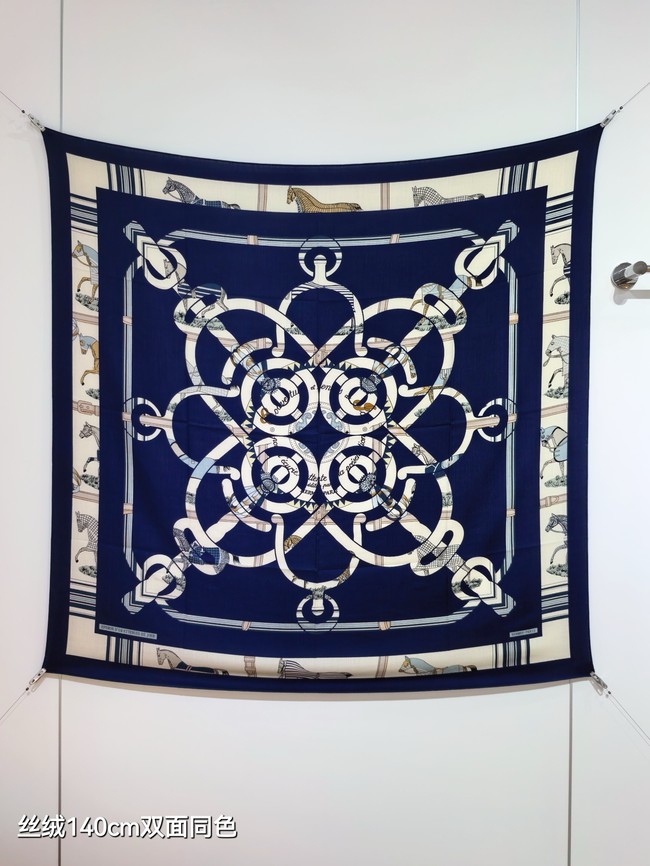 Hermes Shawl Cashmere and Silk Jacquard KY110