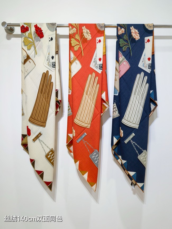 Hermes Shawl Cashmere and Silk Jacquard KY112